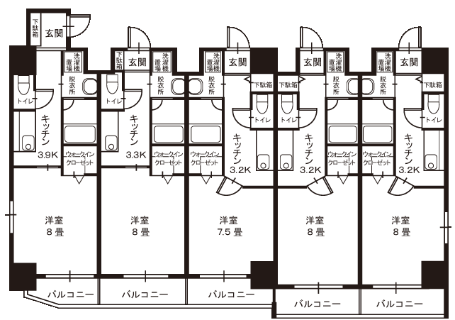 観音ヒルズの間取り図